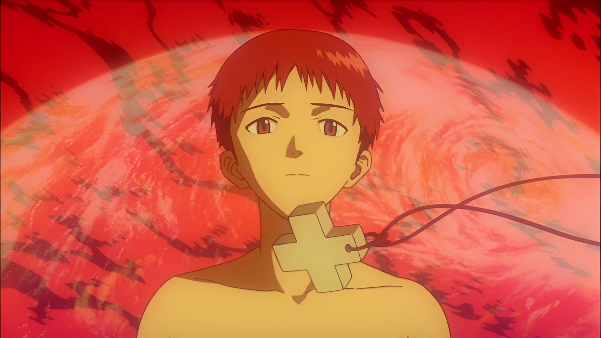 Still of Shinji (Image via Studio Gainax)